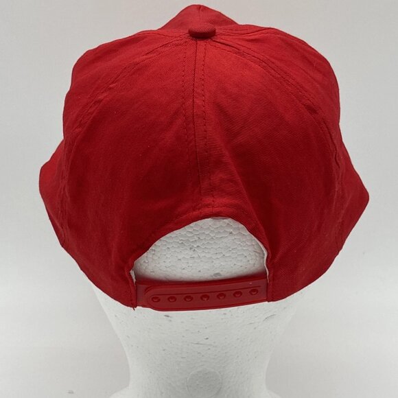 Vintage Hawaiian Tropic Patch Snapback Hat Cap Red Yellow Print - Picture 7 of 9